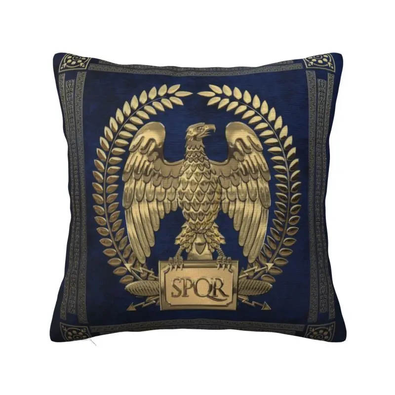 Custom Roman Empire Gold Imperial Eagle Modern Pillow Cover Rome SPQR Cushions Cover for Sofa