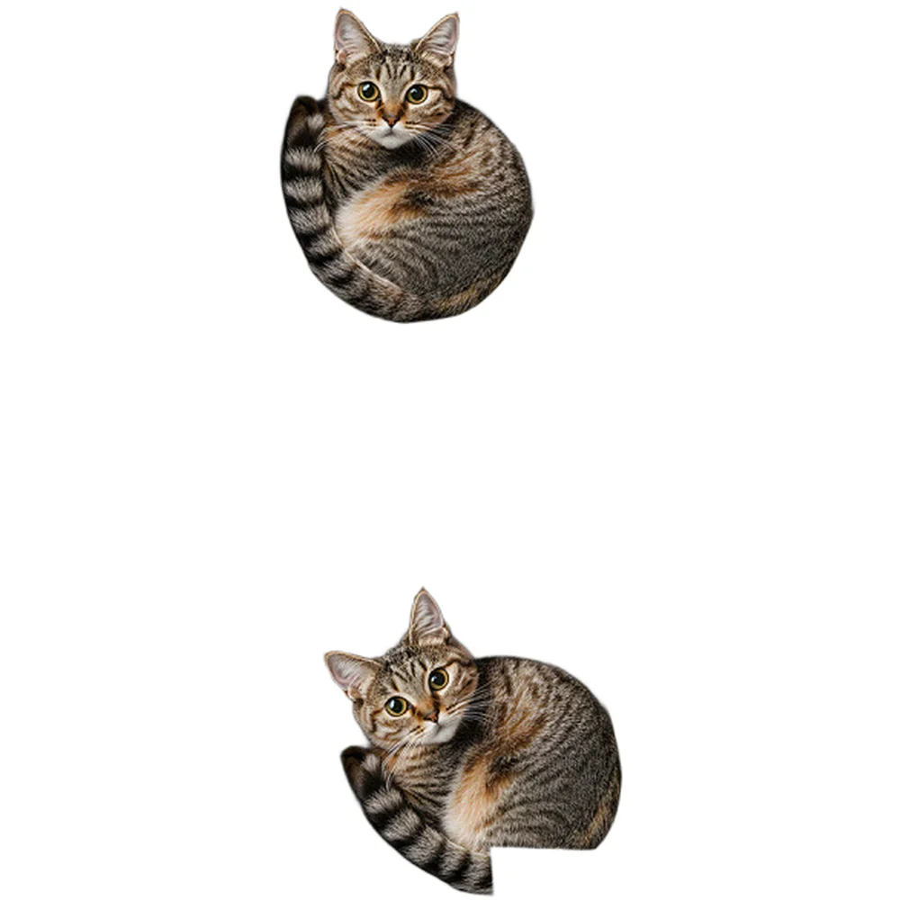 Cat Hole Simulation Sticker for Toilet Waterproof PVC Cartoon Bathroom Decoration 24.5x28.5cm and 30x30cm Sizes