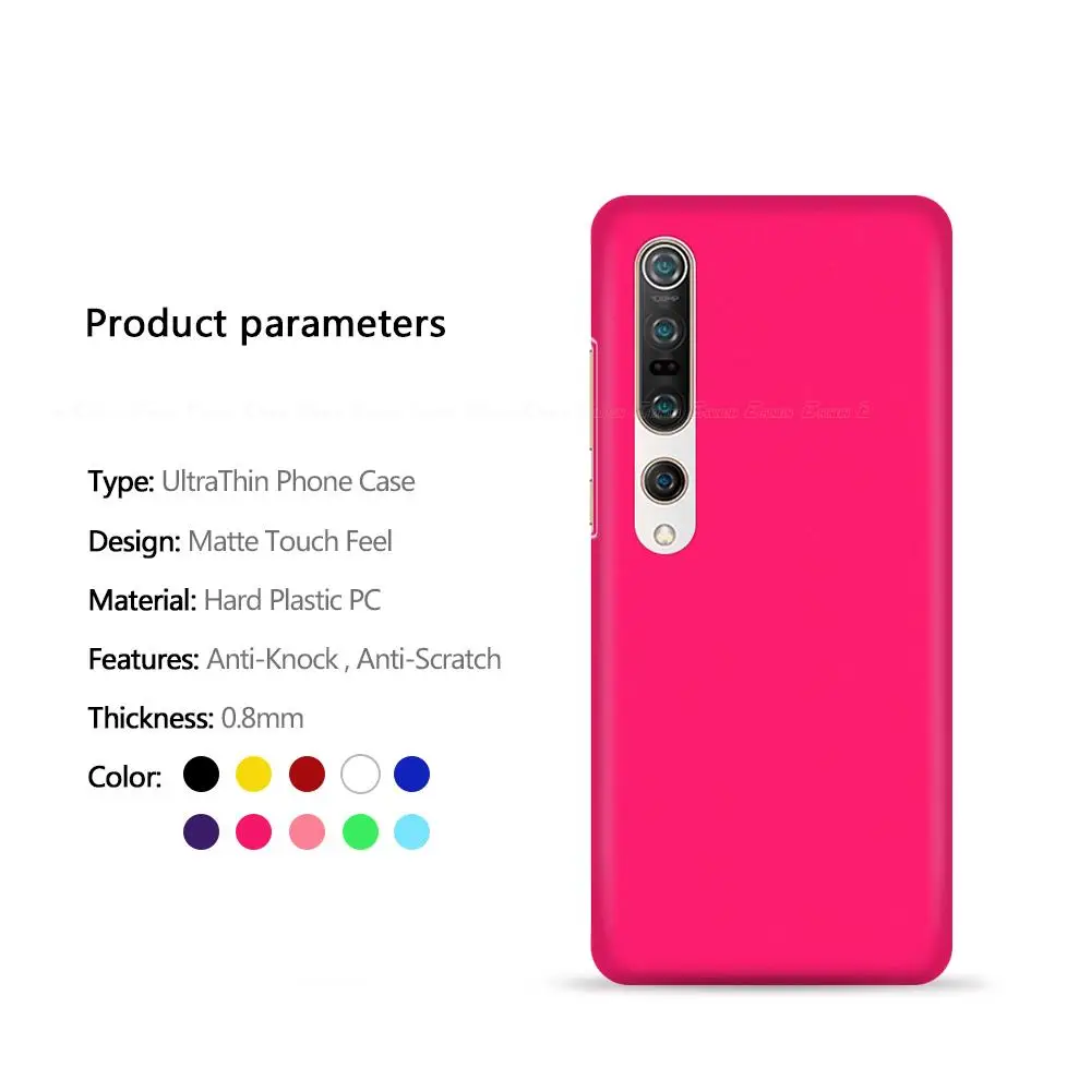 حافظة لهاتف شاومي Mi Note 10 10i 10T 9 9T 8 A3 A2 6X Lite Pro Ultra SE غطاء خلفي بلوري رفيع للغاية