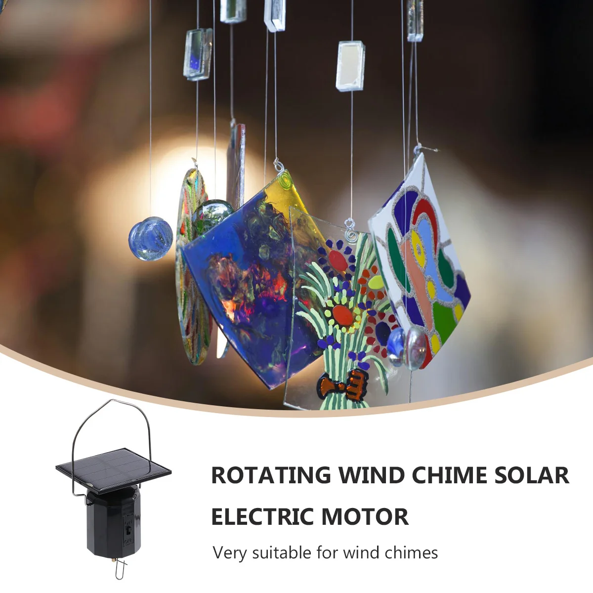 

Durable Solar Motor Windspinner Motor Black Simple Installation Enjoy Soothing Rotation Ideal for Outdoor Decoration