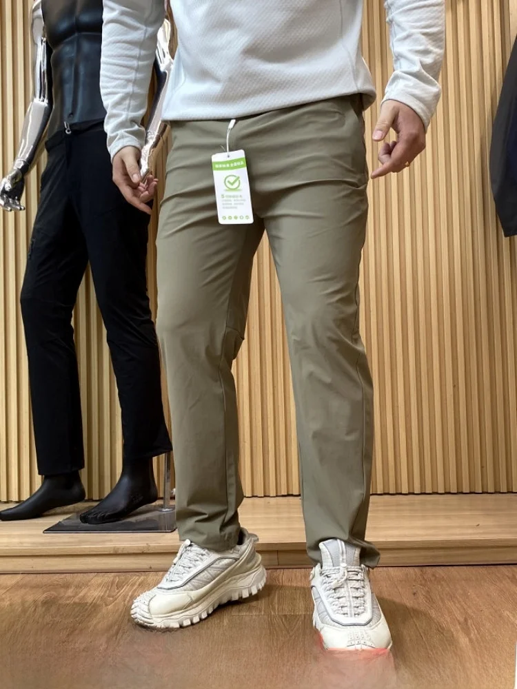 Outdoor Men's Casual Pants High Elasticity Slim Fit Lightweight Breathable Quick Dry Spring Summer Long Trousers