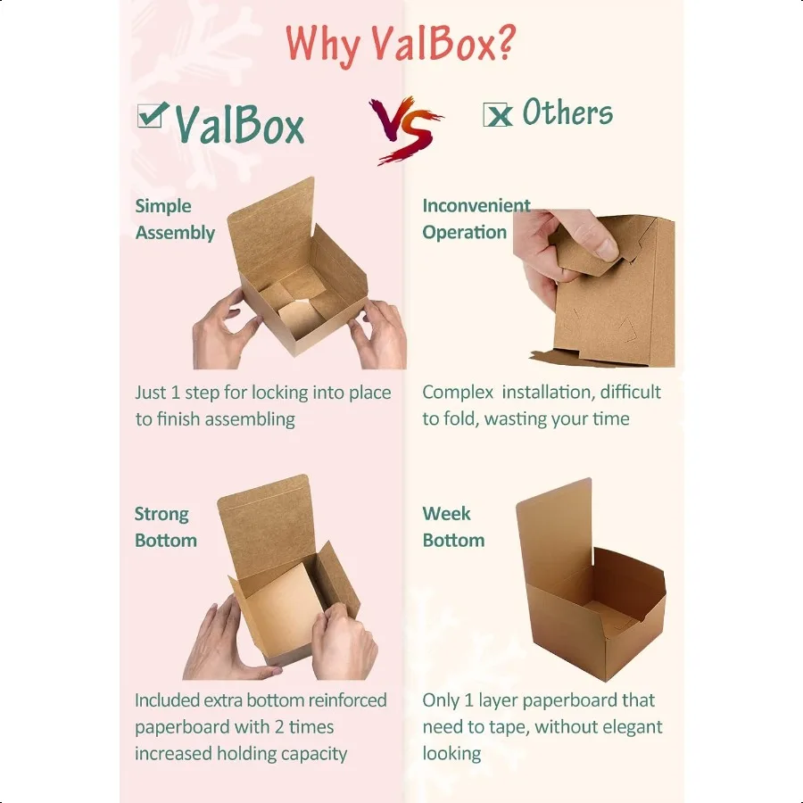 Cajas de regalo de 8x8x4 pulgadas, 12 Uds., Cajas de regalo de papel marrón con tapas para regalos, regalo de boda, caja de propuesta de dama de honor, parte de cumpleaños