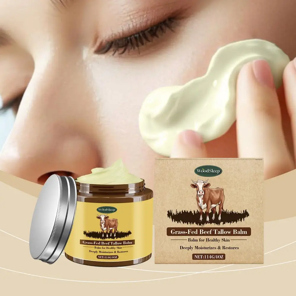 

114g Tallow And Honey Balm Facial Moisturizer Cream Balm Face Beef Deeply Moisturizing Care Body Skin Tallow N3V5