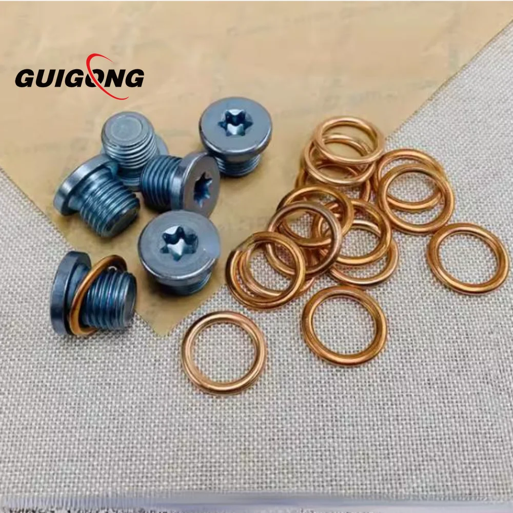 GUIGONG N91167901 N0138157 EA888 Engine Oil Drain Plug Bolt Screw Gasket For AUDI  VW SKODA SEAT