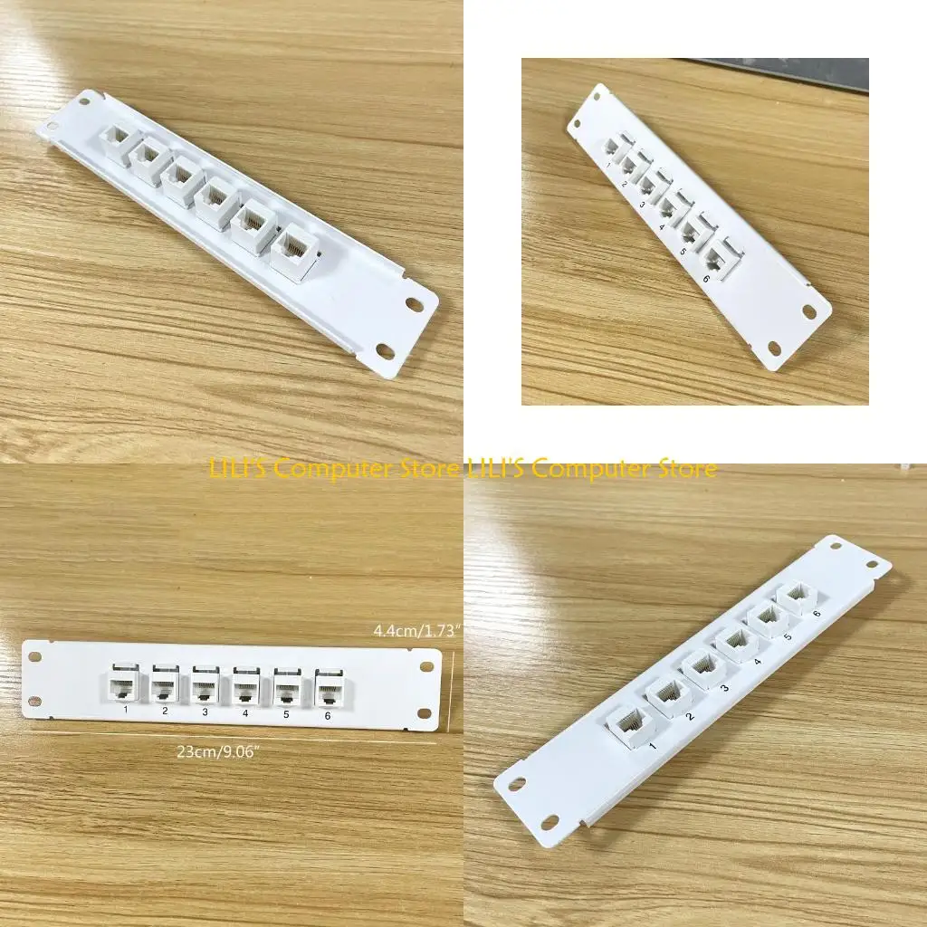 

A52B 19in Rackmount or Wall Mount 6 Port Patch Panel (CAT6 RJ45 Patch Panel)