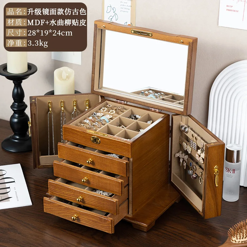 Drawer type storage box box organizer Jewelry boxes and jewelry organizer organizer box home organizer Wooden box Accessory