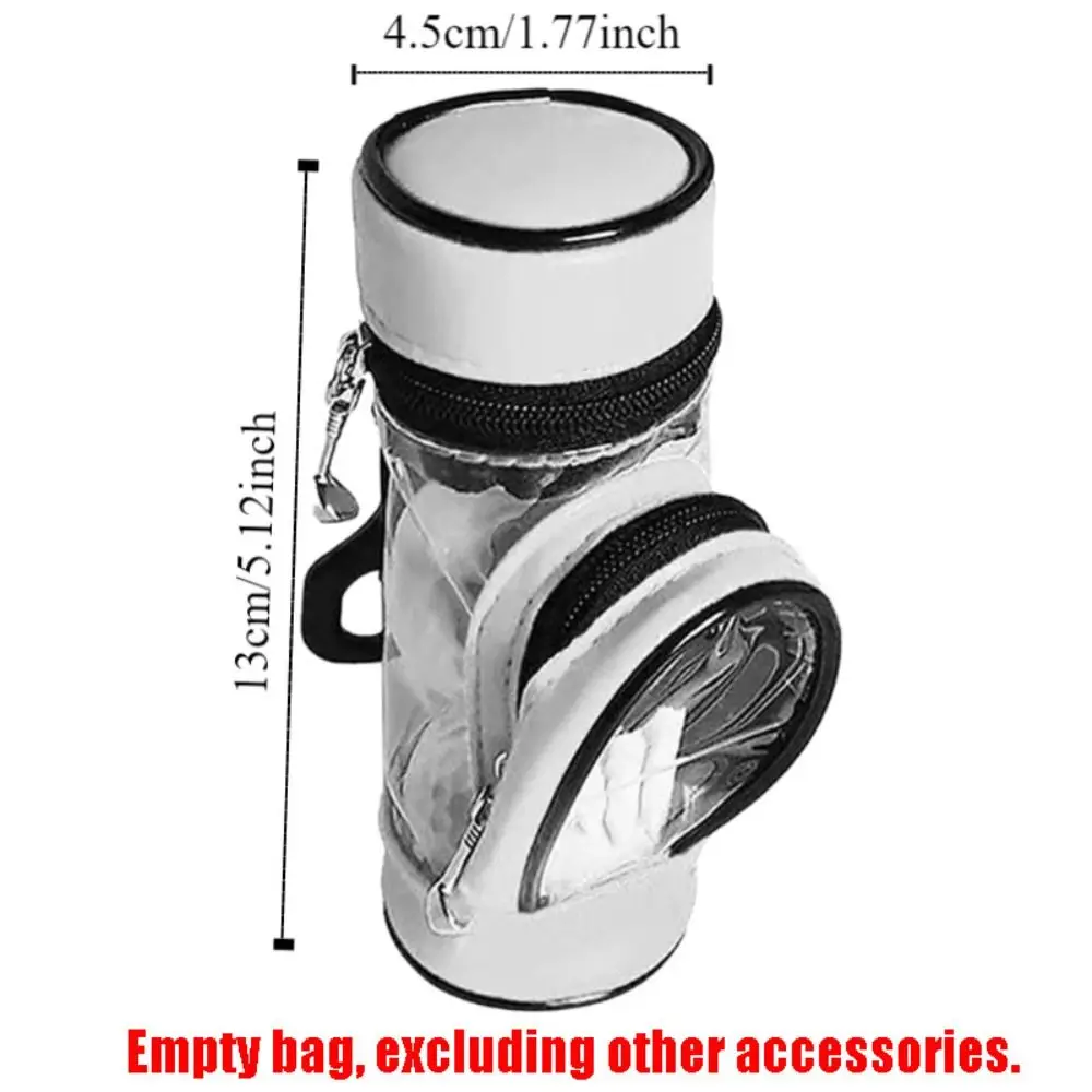 Portable Golf Ball Waist Pack Can Hold 3 Balls Mini Golf Ball Storage Bag PU Material Waterproof Golf Waist Pouch Golf Training