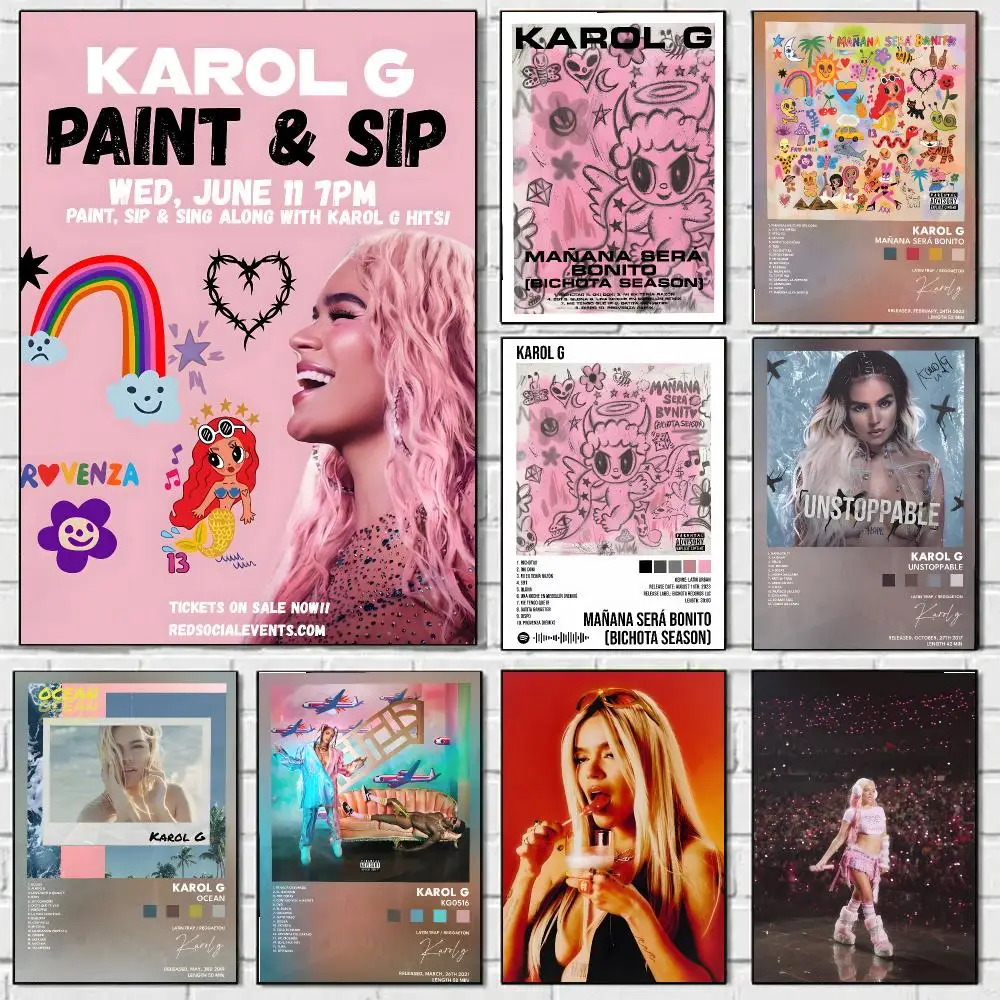 Popular Music Singer K-Karol g Poster Durable Painting Canvas Poster Wall Hanging Home Interior Decoration Art Mural Gift
