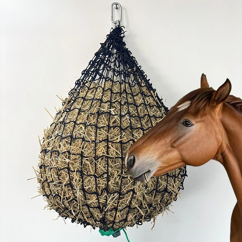 Small‑Hole Hay Net Slow‑Feed Hay Bag Durable Feeding Pouch Equestrian Horse Supplies