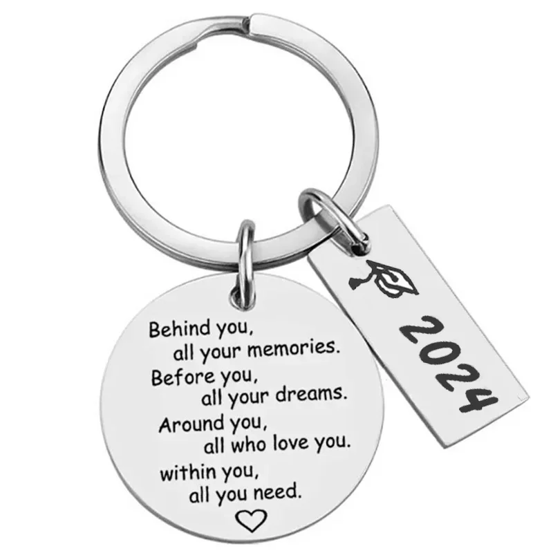 Metal Graduation Gift Keychain Class Of 2026 Key Ring For High School College Graduation Graduation Season Souvenir