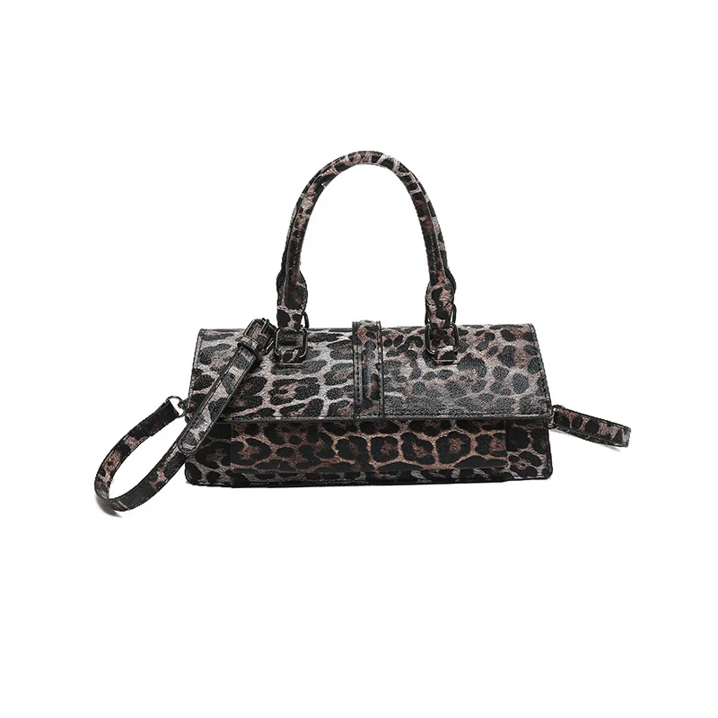 

Vintage Female Leather Messenger Tote Bag Luxury Leopard Ladies Shopping Shoulder Handbag Locomotive Women Travel Crossbody Bag