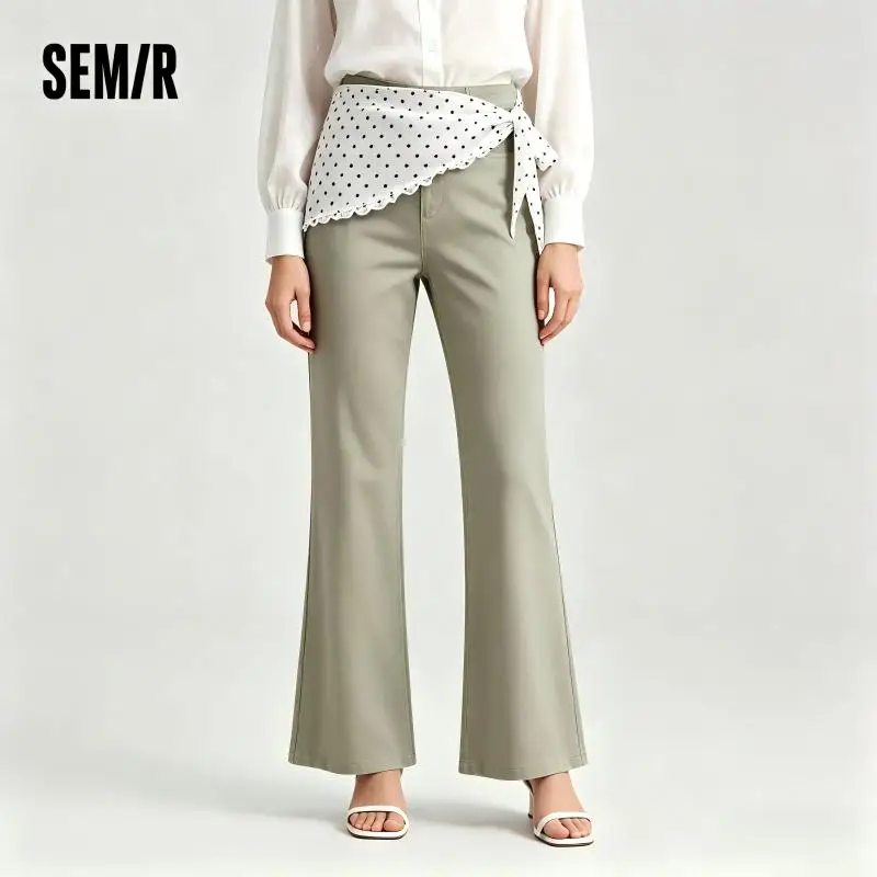 Semir Damenhose Polka 2026 Dot Loose Fit Flared Urban Casual Alltagsstil Weich Bequem Tägliches Tragen Trendy Vielseitig