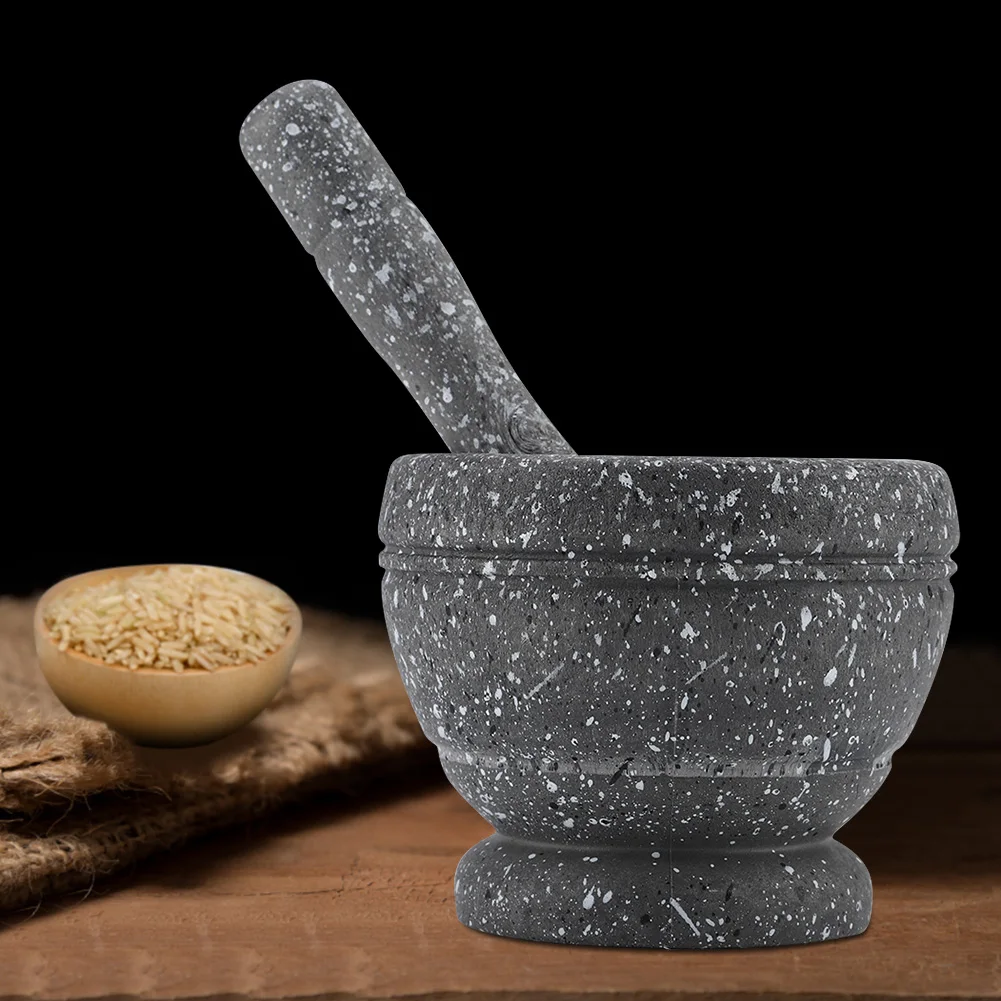 Manual Plastic Garlic Grinder Spices Herbs Mortar Pestle Set Grinding Bowl Kitchen Tool Kitchen Mortar Pestle Set