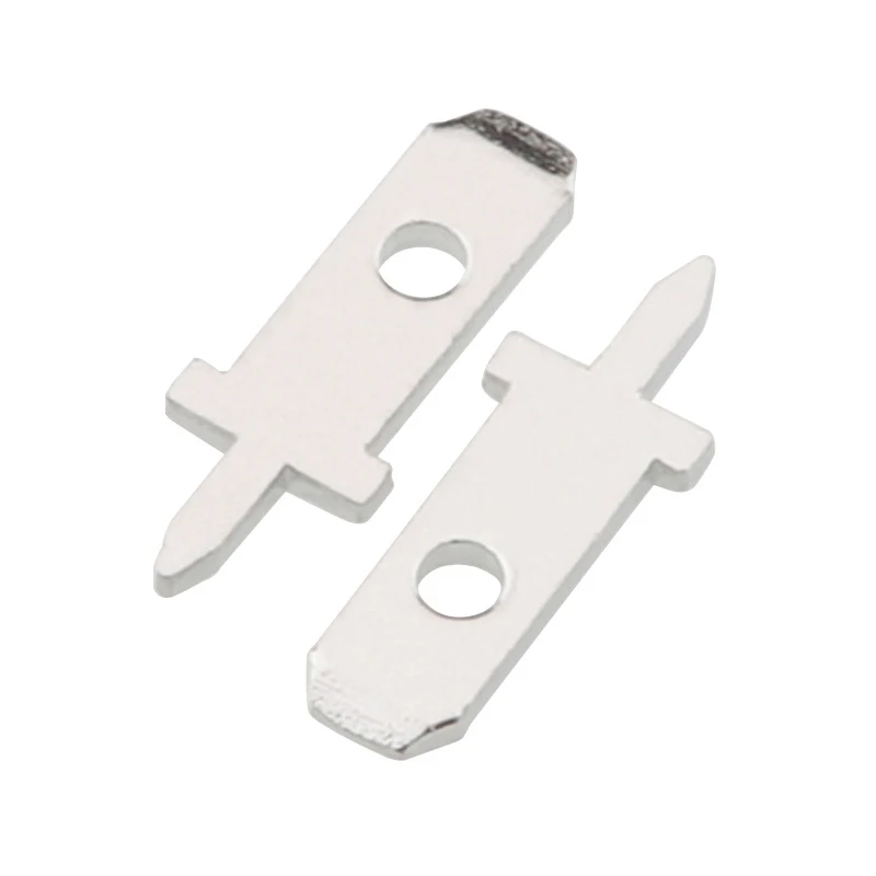 50 Stück 2,8 Einsätze Stecker Federklemme PCB Lötösendicke 0,8 mm Ein Beine, PCB-Schweißblatt