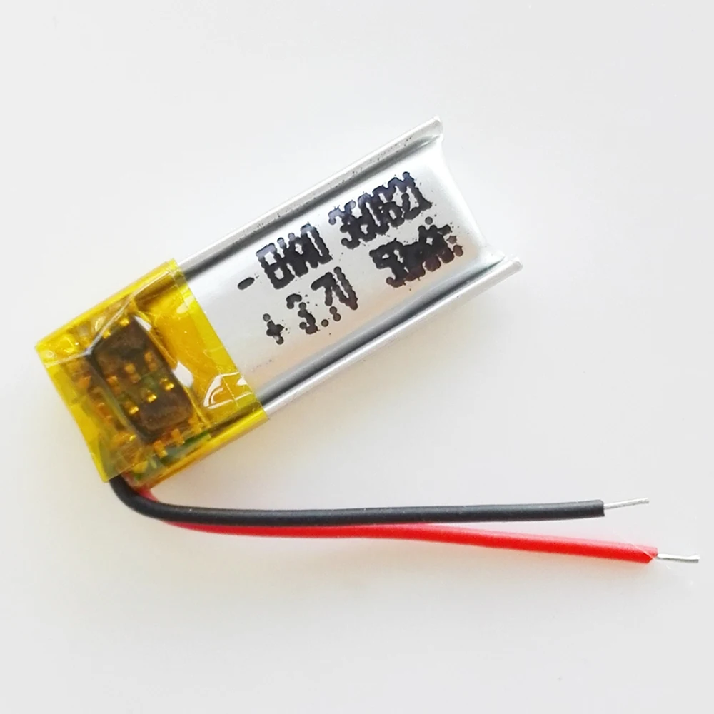 10 PCS 3.7V 50mAh Lipo lithium polymer Rechargeable Li ion Battery 360821 For MP3 GPS Bluetooth Headset Video Pen  3.6x8x21mm