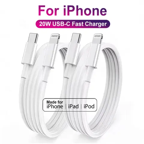Certification MFi LAIHONEN 1pc 2 pièces Type C vers câble Lightning charge rapide adapté pour iPhone 13 chargeur USB Type C adapté