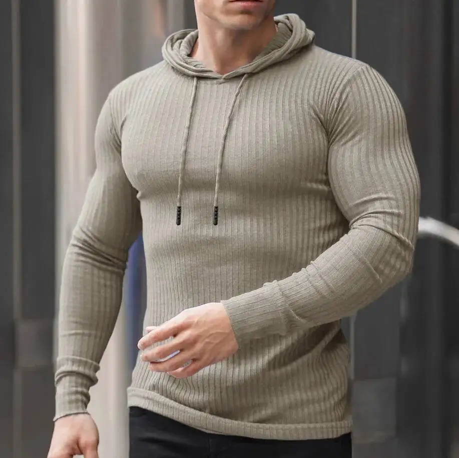 

Man Knitting Hoodies 2025 Summer New Niche Man Sweater Hooded Pullover Knitting Top