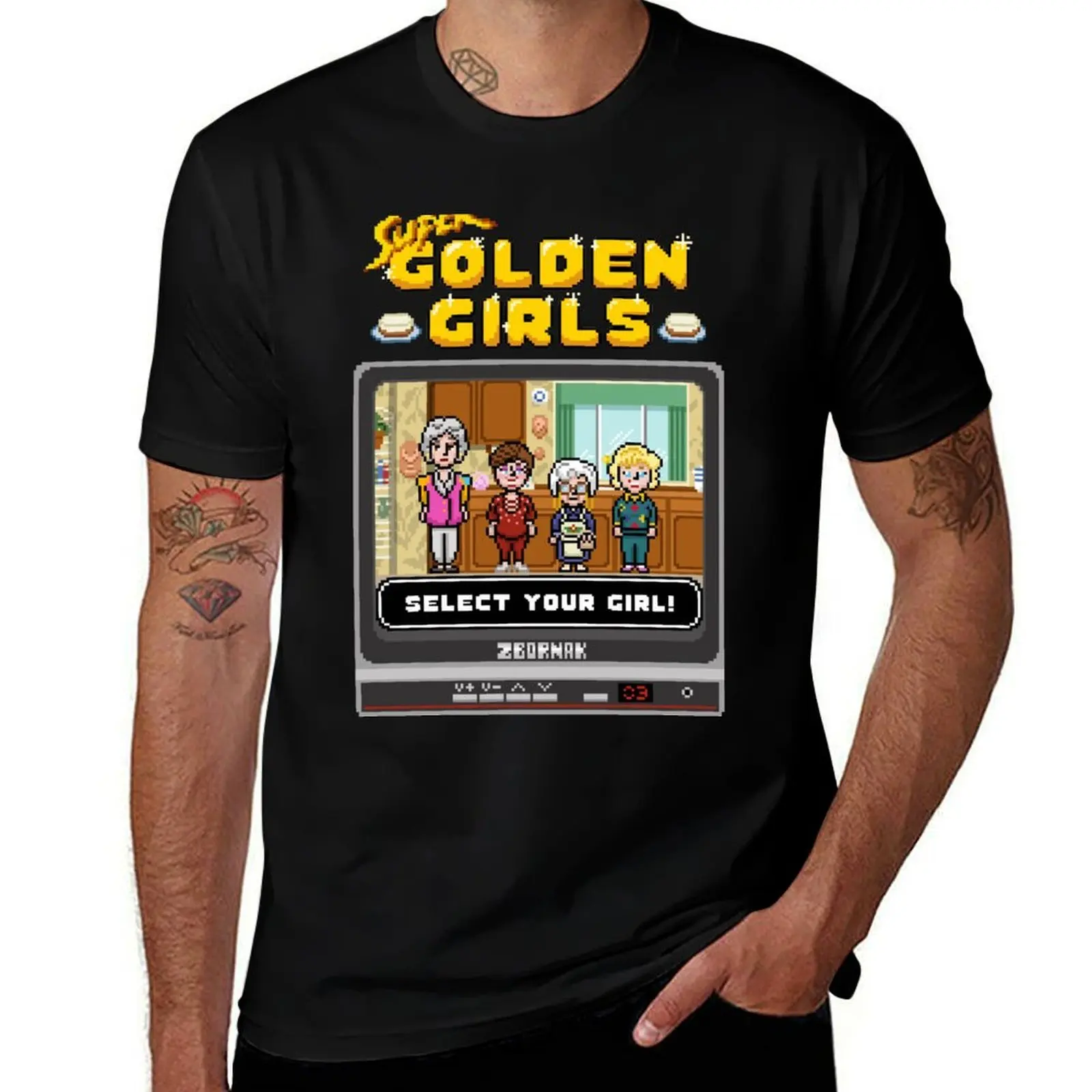 

Golden Girls: The Video Game T-Shirt t shirts cotton 100% t shirts for man pack white anime tshirt T-shirt