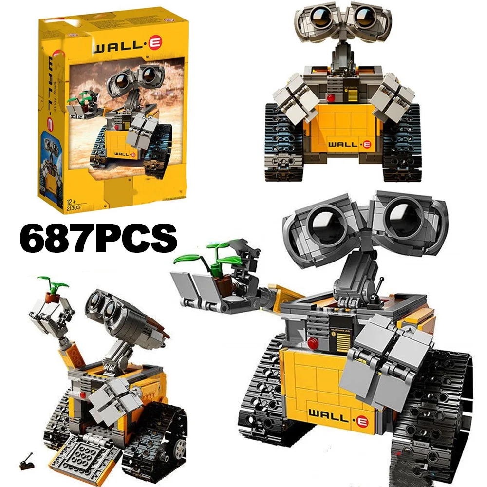 Blocs de construction de Robot Wall-E technique, 687 pièces, modèle de film classique, jouets éducatifs pour enfants et adultes, cadeaux de noël pour adultes