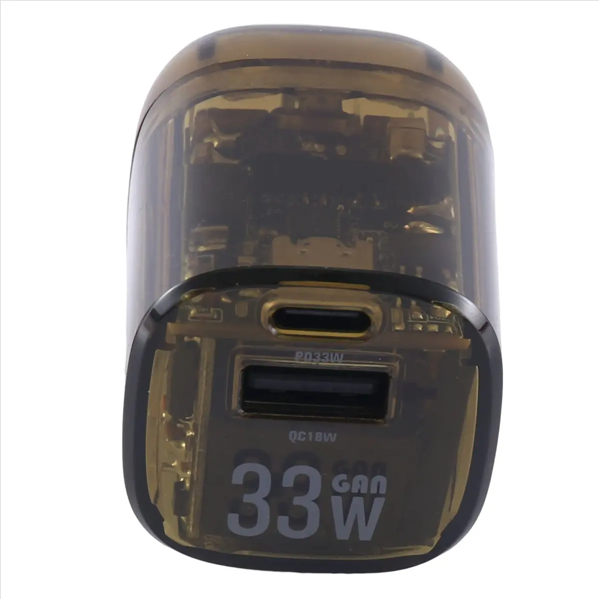 618 Mega Sale 33W Charger Transparent Punk PD20W Small-Volume Low Temperature US Fold QC Multiprotocol Phone Fast Charging Head,