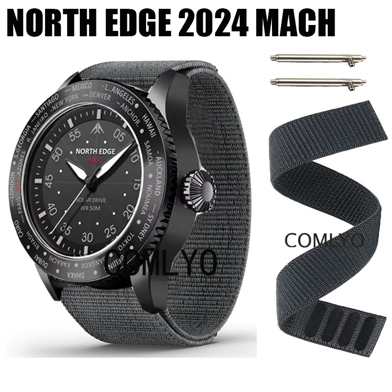 

Ремешок для часов NORTH EDGE 2024 MACH, нейлоновый ремень с крючком для мужчин и женщин