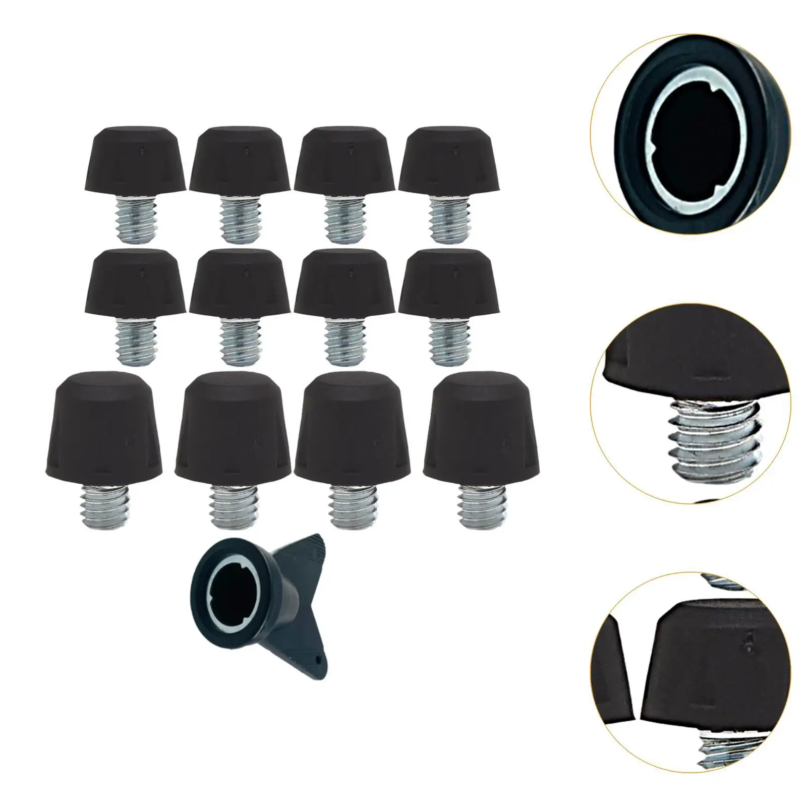 

12Pcs Football Shoe Spikes Non Slip Rugby Shoes Studs Portable Replacement Spikes for Athletic Sneakers Indoor Outdoor Sports