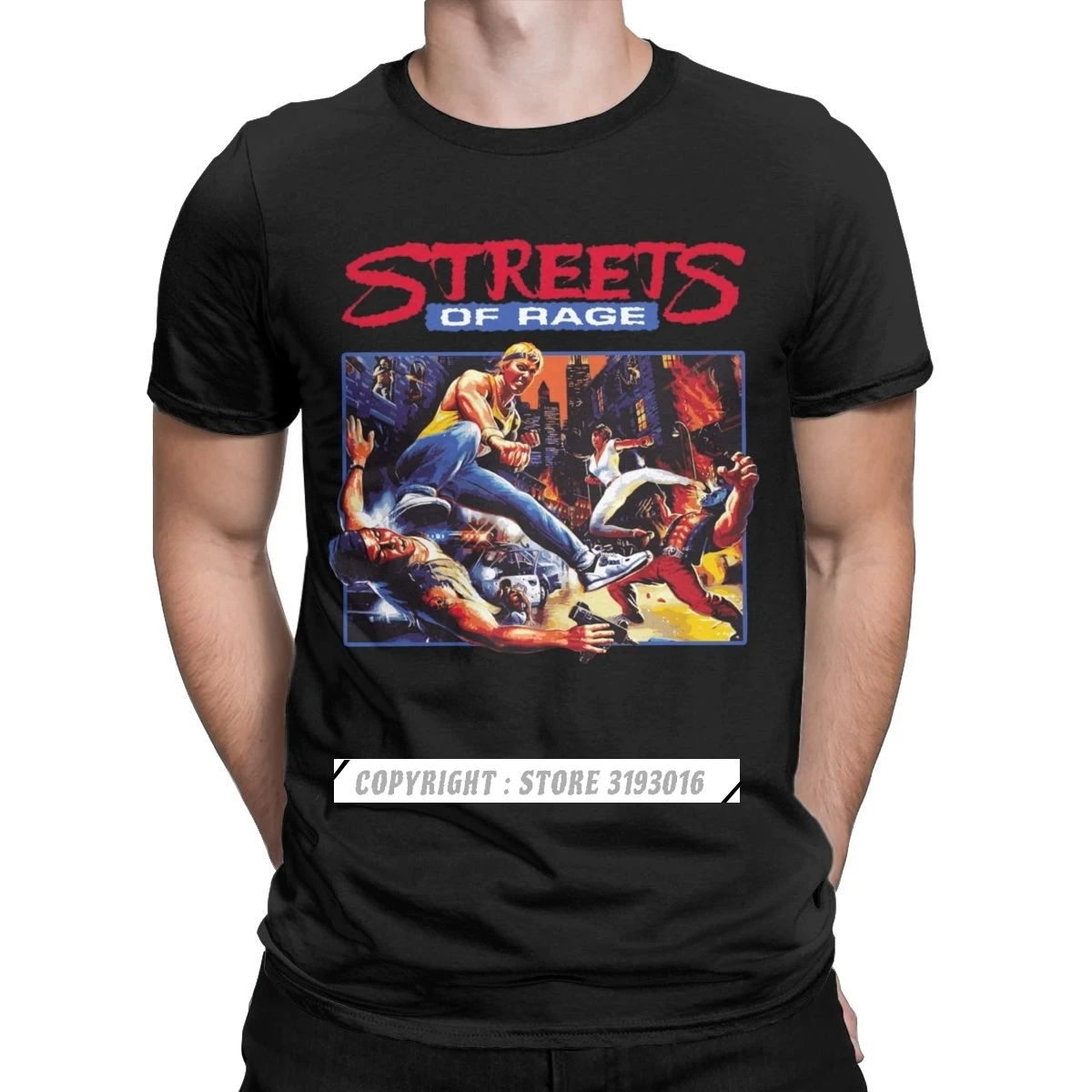 Men Streets Of Rage T Shirts Retro Axel Golden Axe Blaze Fighting Game Cotton Tees T-Shirts Camisas Hombre