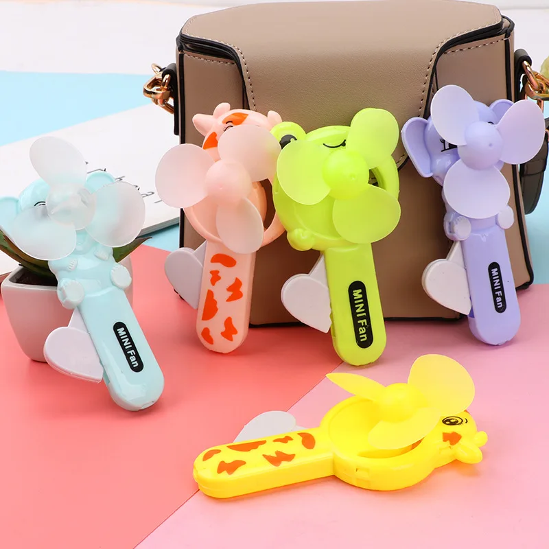 Summer Cool Creative Cartoon Hand Press Fan Mini Portable Children's Small Fan Press Handheld Manual Fan - view 2