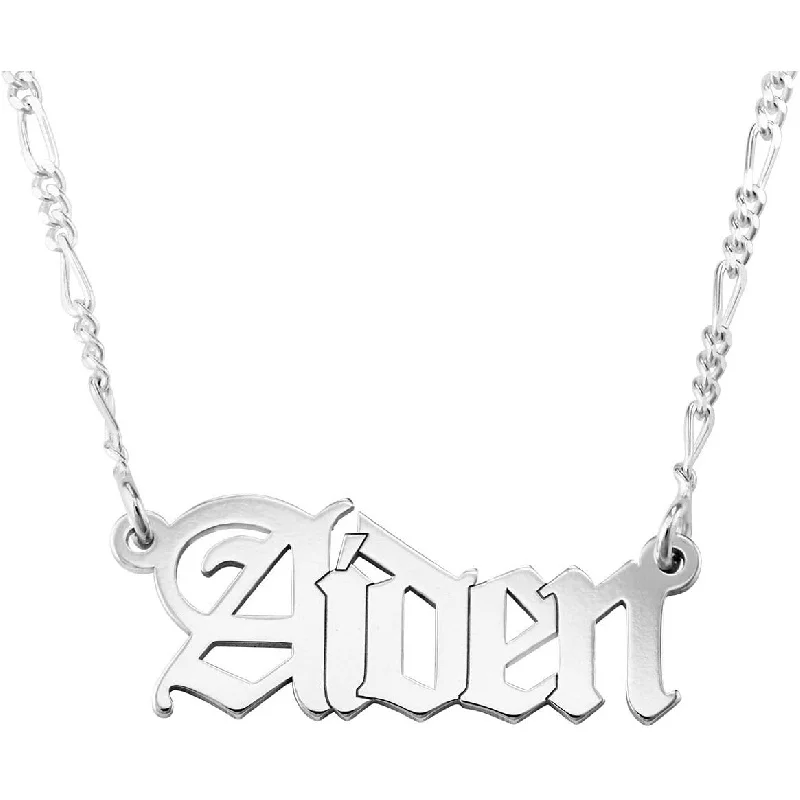 

Personalized Name Necklace for Men, Custom Sterling Silver or Gold Plated Nameplate Pendant, Father's Day Gift for Him Husband