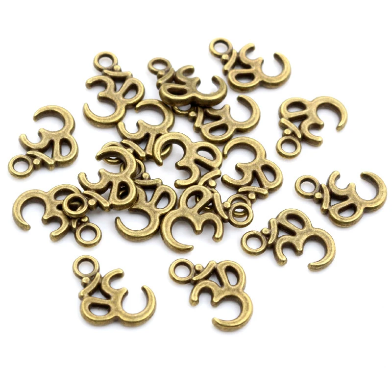 

30 шт. Om Charms Yoga Aum Подвески для медитации 16x11 мм из сплава металла DIY аксессуары для изготовления ювелирных изделий для серег, ожерелья, браслета