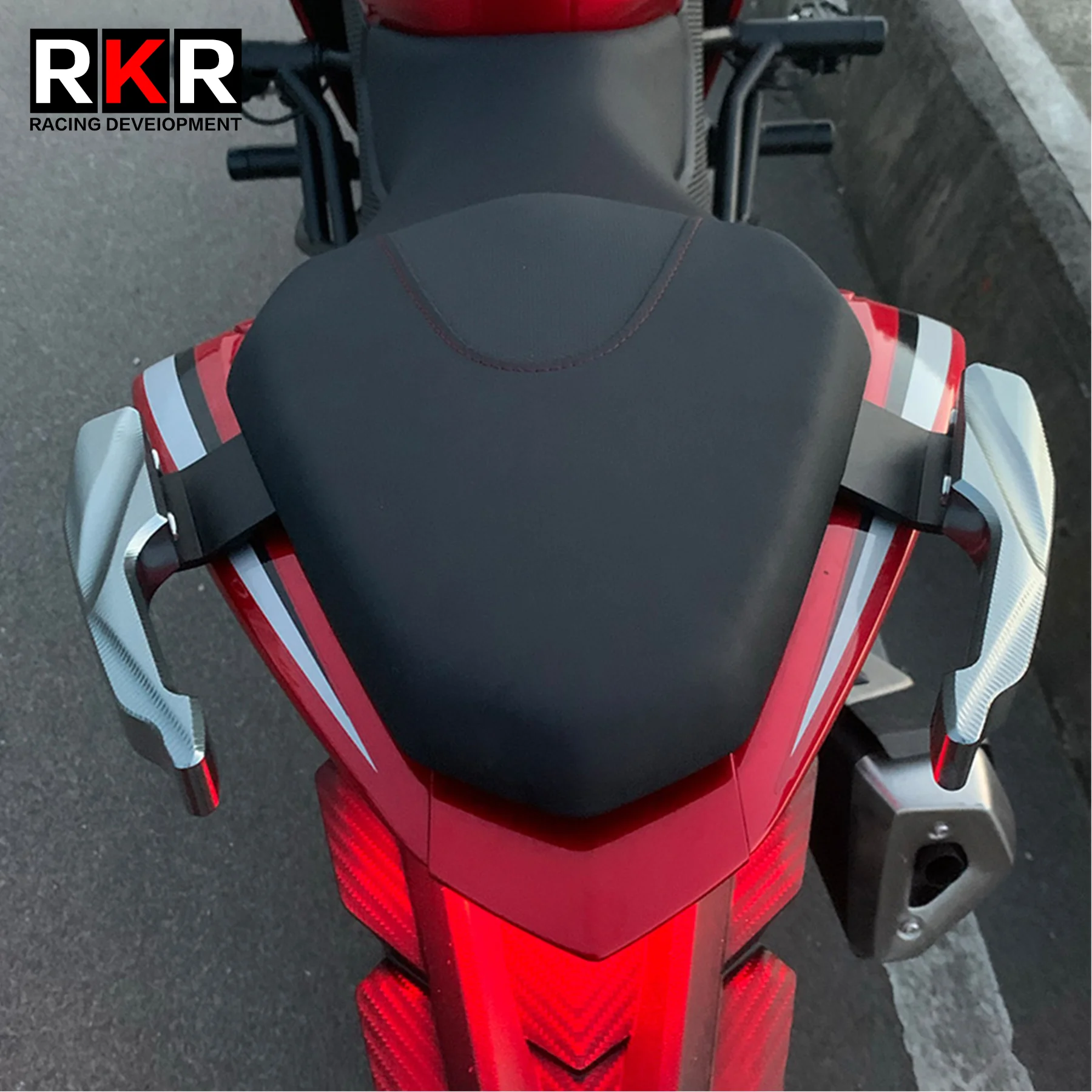For Haojue DR300 DR250 DR 250 300 Motorcycle Rear Armrest Passenger Handle CNC Tail Handrail Thickened Grab Rails Accessories