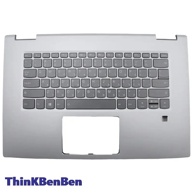

HB Hebrew (IL Israel) Silver Keyboard Upper Case Palmrest Shell Cover For Lenovo Ideapad Yoga 720 15 15IKB 5CB0N67952
