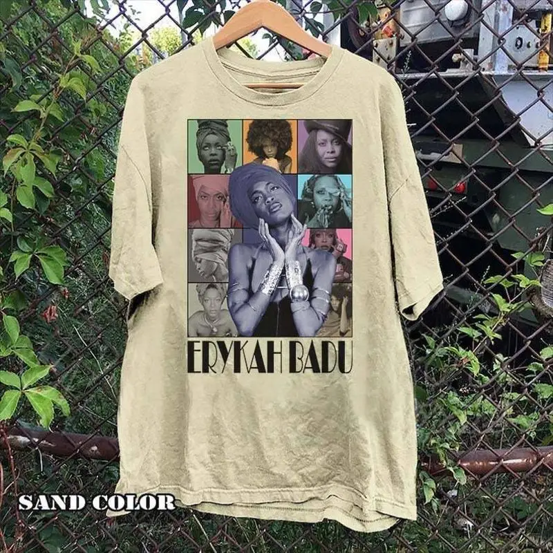 Erykah Badu Tour 2023 Shirt Sand Short Sleeve T Reprint