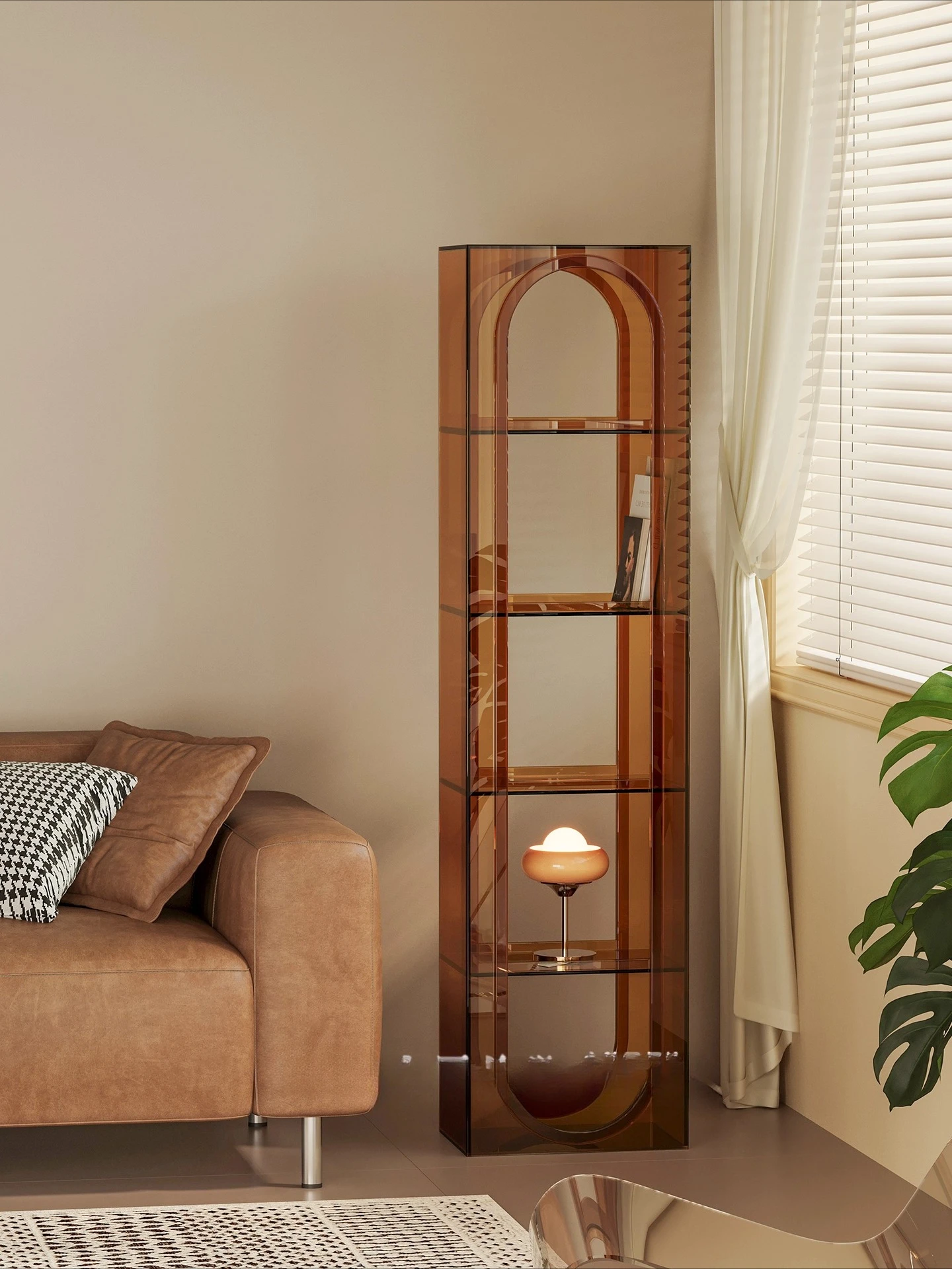 

Floor Shelf Bookcase Locker Grid Cabinet Simple Figure Display Cabinet