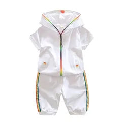 New Summer Baby Girl Clothes Boys Clothing Children Fashion Hooded Shirt Shorts 2Pcs/Sets Toddler Casual Costume Kids Tracksuits