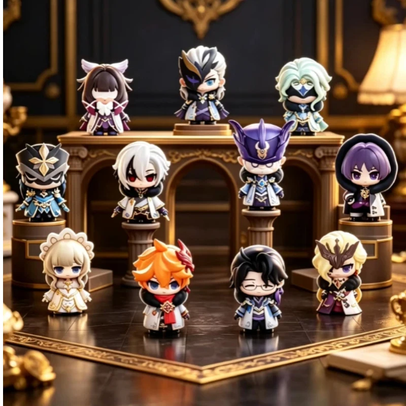 New Suplay Genshin Fatui Harbinger Blind Box MiHoYo Game Figure Desktop Decoration Model Surprise Box Birthday Toy HalloweenGift