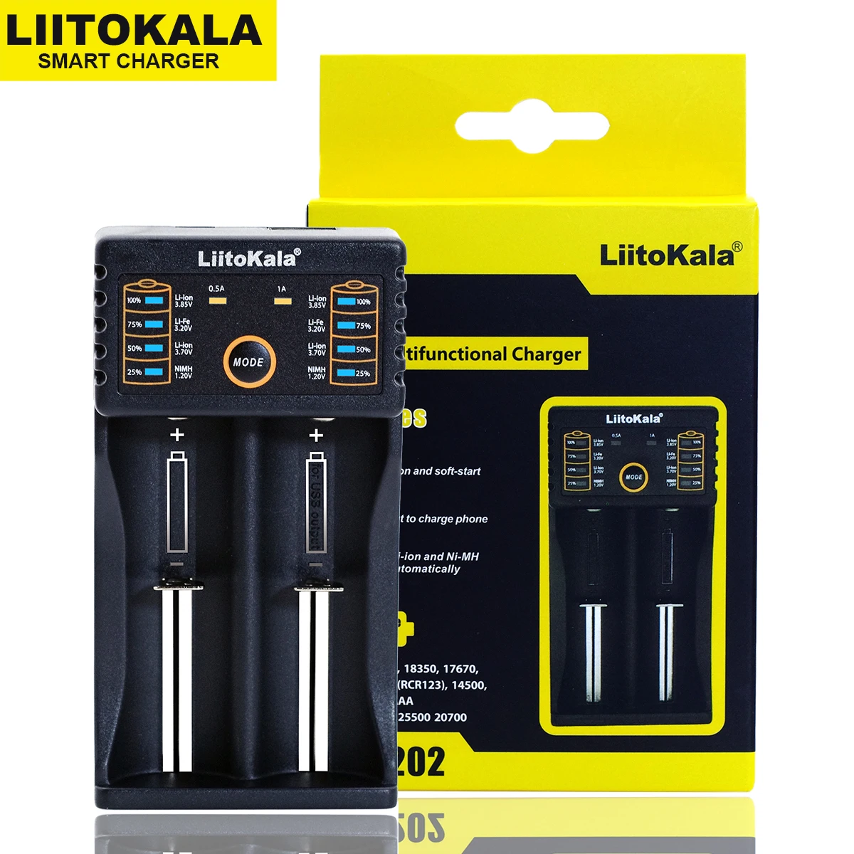 LiitoKala Lii-600 Lii-S2 Lii-S4 202 402 3.2V LiFePO4 3.7V/3.85V 18650 akumulator litowy ładowarka Ni-cd 26650 AA AAA