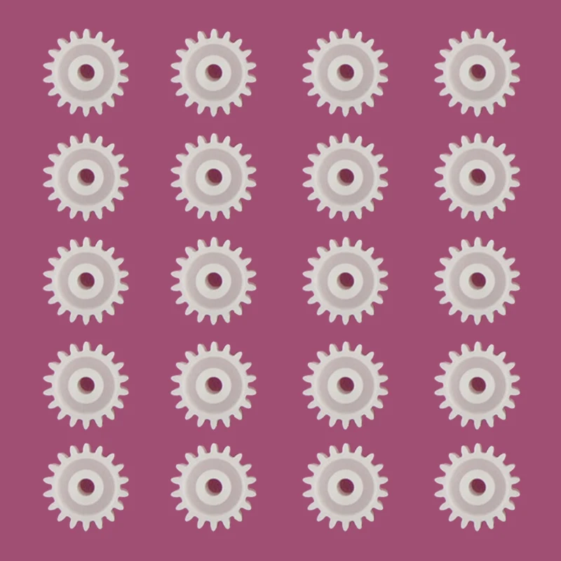 10PCS 0.5M 18T Main Shaft Spur Gear Hole Diameter 1.95mm POM Straight-tooth Motor Pinion Tight Fit 2mm Axle for RC Car Model