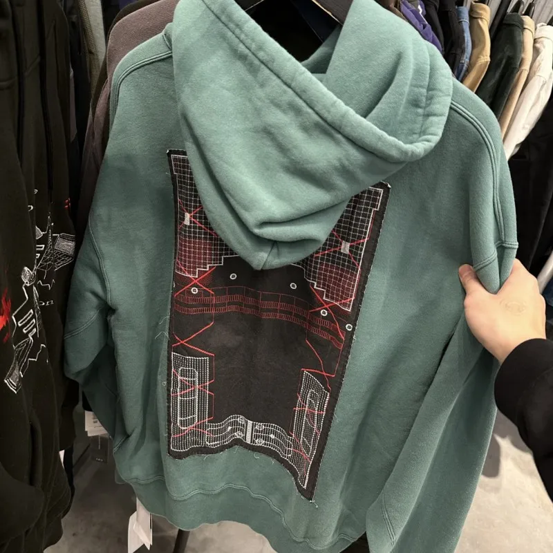 

Новая весенняя зеленая толстовка CAVEMPT унисекс, оверсайз, из хлопка, с принтом печатной платы, в стиле стритвир, CE Pullover