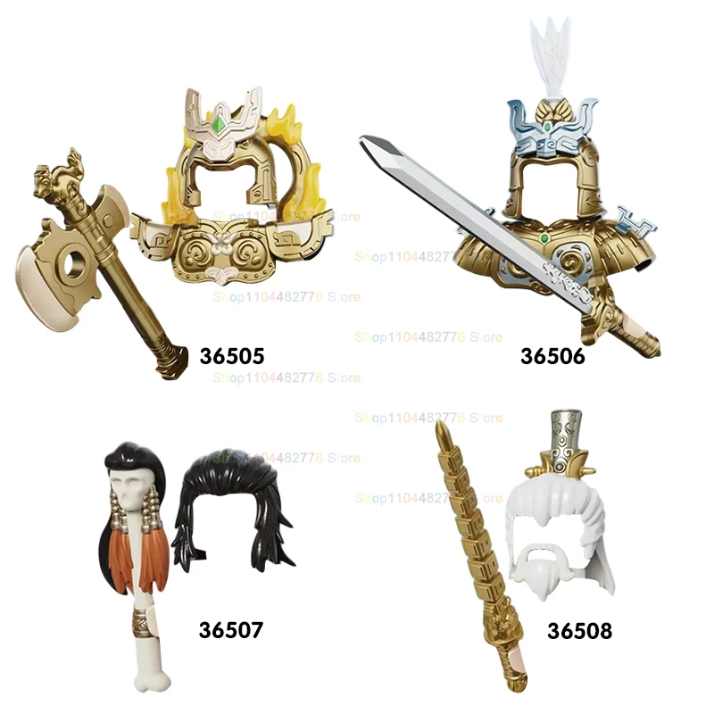 

History Famous Figures Jiang ziya legends Chinese story Building Blocks Creative Decor Bricks Kids for Toys Educational Gifts