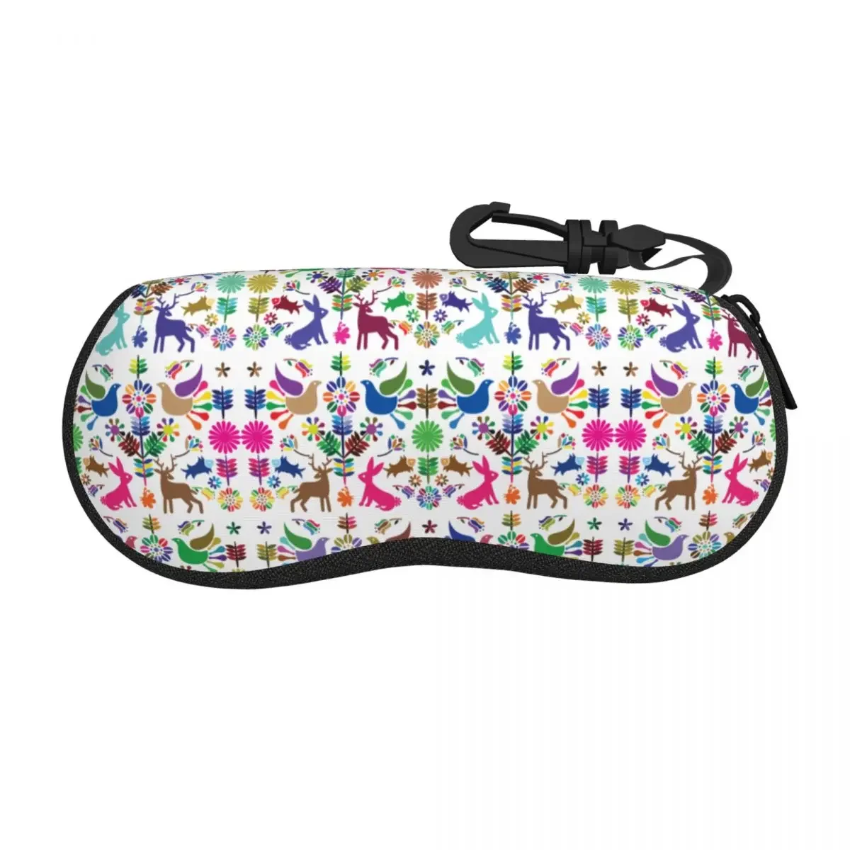 Custom Fashion Mexican Flower Otomi Birds Pattern Glasses Case Stylish Shell Eyeglasses  Sunglasses Box