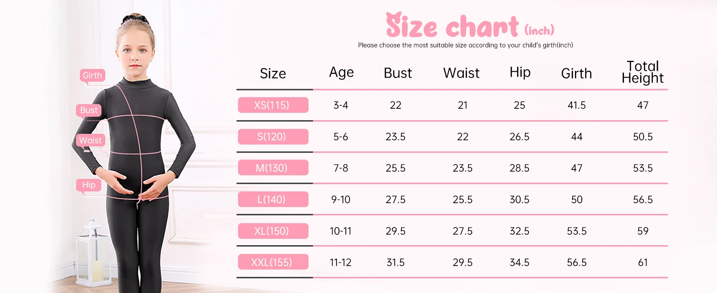 어린이 긴팔 체조복 스쿱넥 캣슈트 풀바디 레오타드 발레 유니타드 소녀 스판덱스 댄스 할로윈 점프슈트