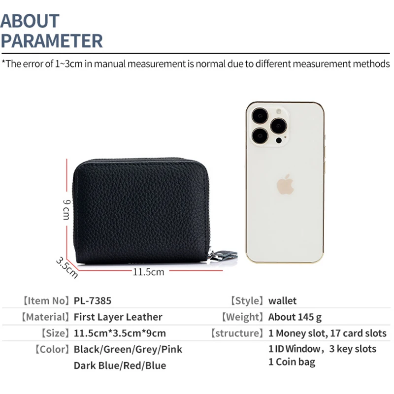 Portfel z prawdziwej skóry luksusowa tarcza jakości modna portfel z saszetką na karty na kartę kredytowa, dowód osobisty z etui na wizytówki