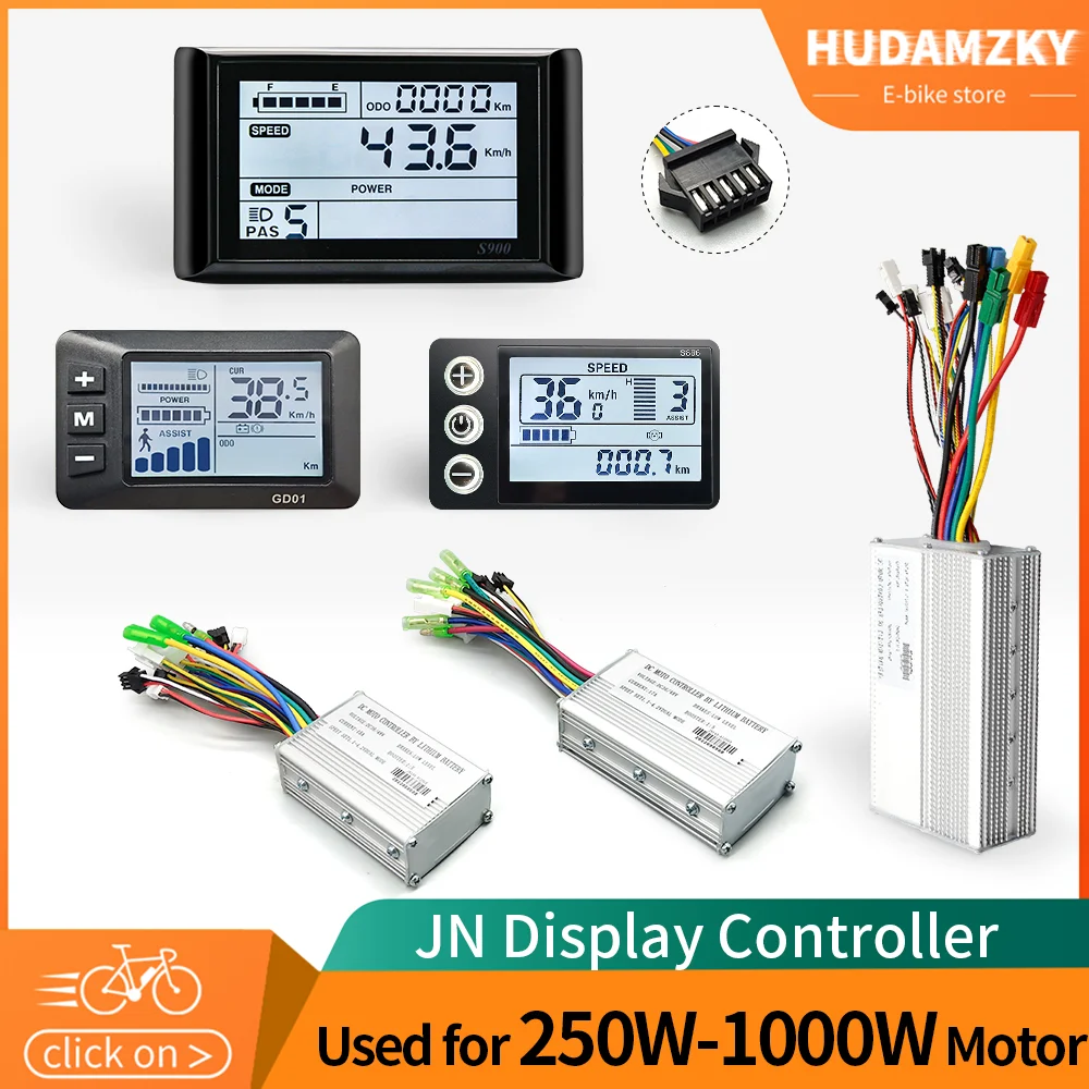 Ebike 250W 500W 1000W Controller and LCD Display 36V 48V LCD866 LCDGD01 LCDS900 Electric Bicycle Bike Display Controller