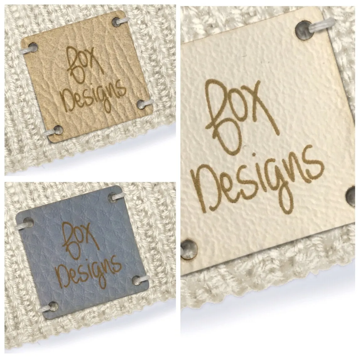 Personalised Faux Leather Tags Square 25mm Product tags, custom business,handmade with love tags,business labels, Macrame, Croch