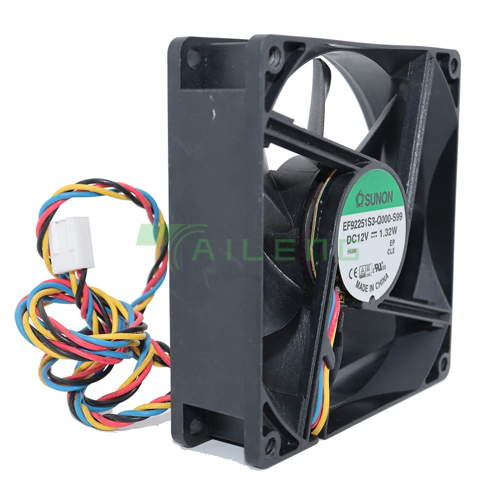 SUNON 9025 90MM 90x90x25mm 775 CPU Fan PC Case Cooling Fan 12V 1.32W EF92251S3-Q000-S99 with PWM 4pin