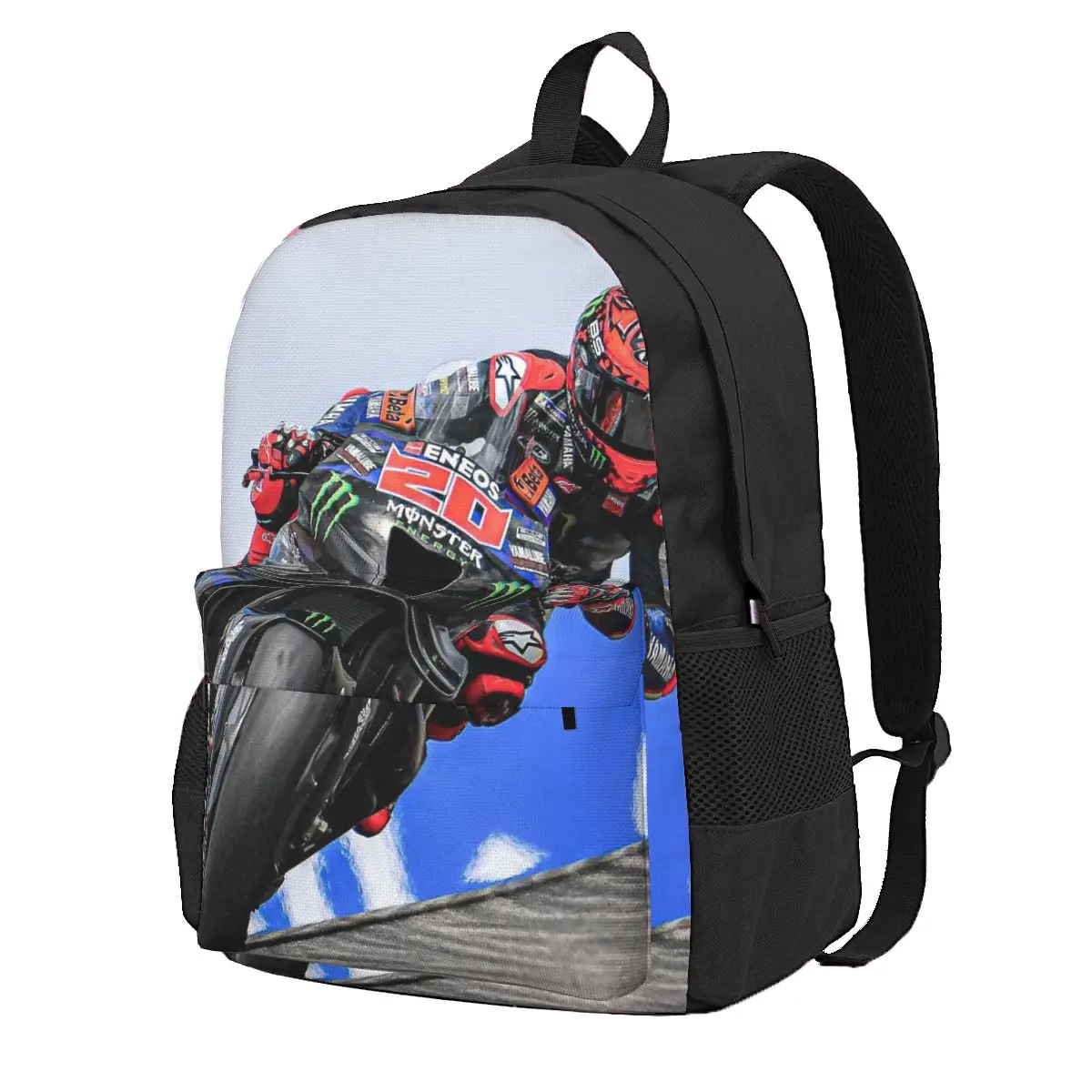 Fabio Quartararo French Motorcycle Racer  Student Backpack School Bag for Men Women Fashion Bookbag Shoulder Bags