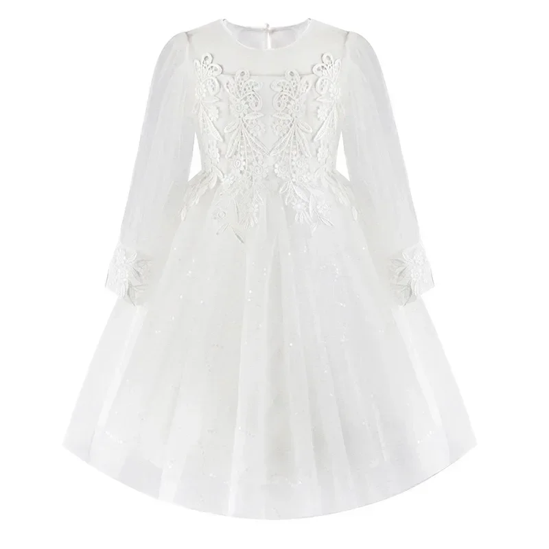 Versão infantil coreana vestido de saia inchado, vestido de princesa menina, vestido para piano, novo, primavera, 2021