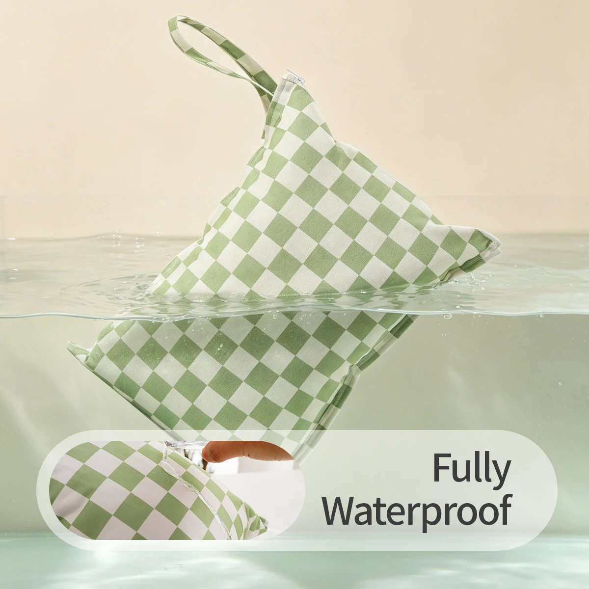 Happyflute 1 Pc Zipper Pocket Multi-Scenario Use Can Be Hung Fully Waterproof Reusable Diaper Cover WetBag Washable Yoga Bag image 2