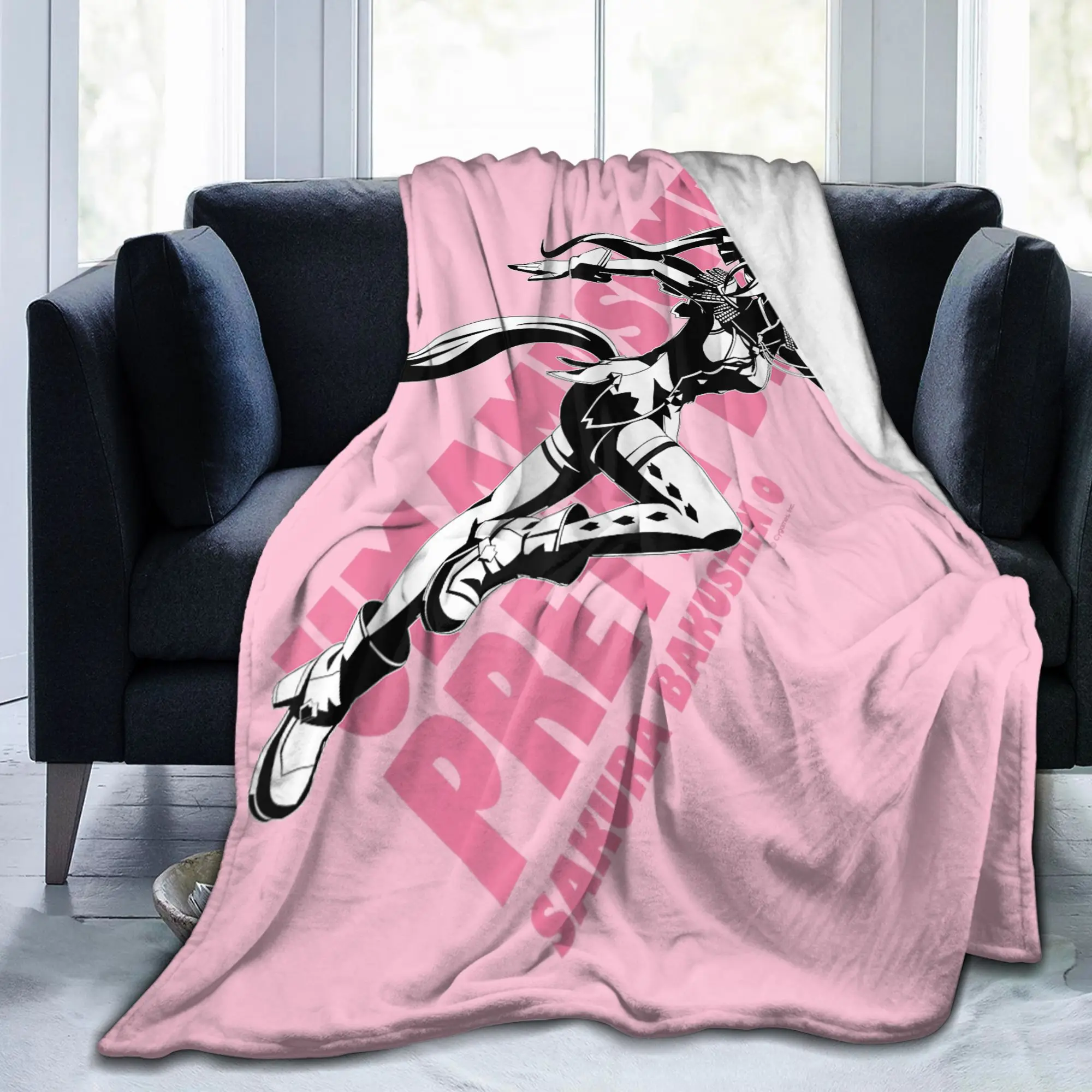 Umamusume Pretty Derby Sakura Bakushin O Flannel Blanket Funny Throw Blankets Sofa Lounge 125*100cm Plush Thin Quilt Lightweight